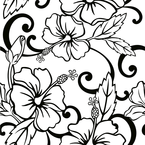 Adesivo Papel de Parede - Floral Nanquim